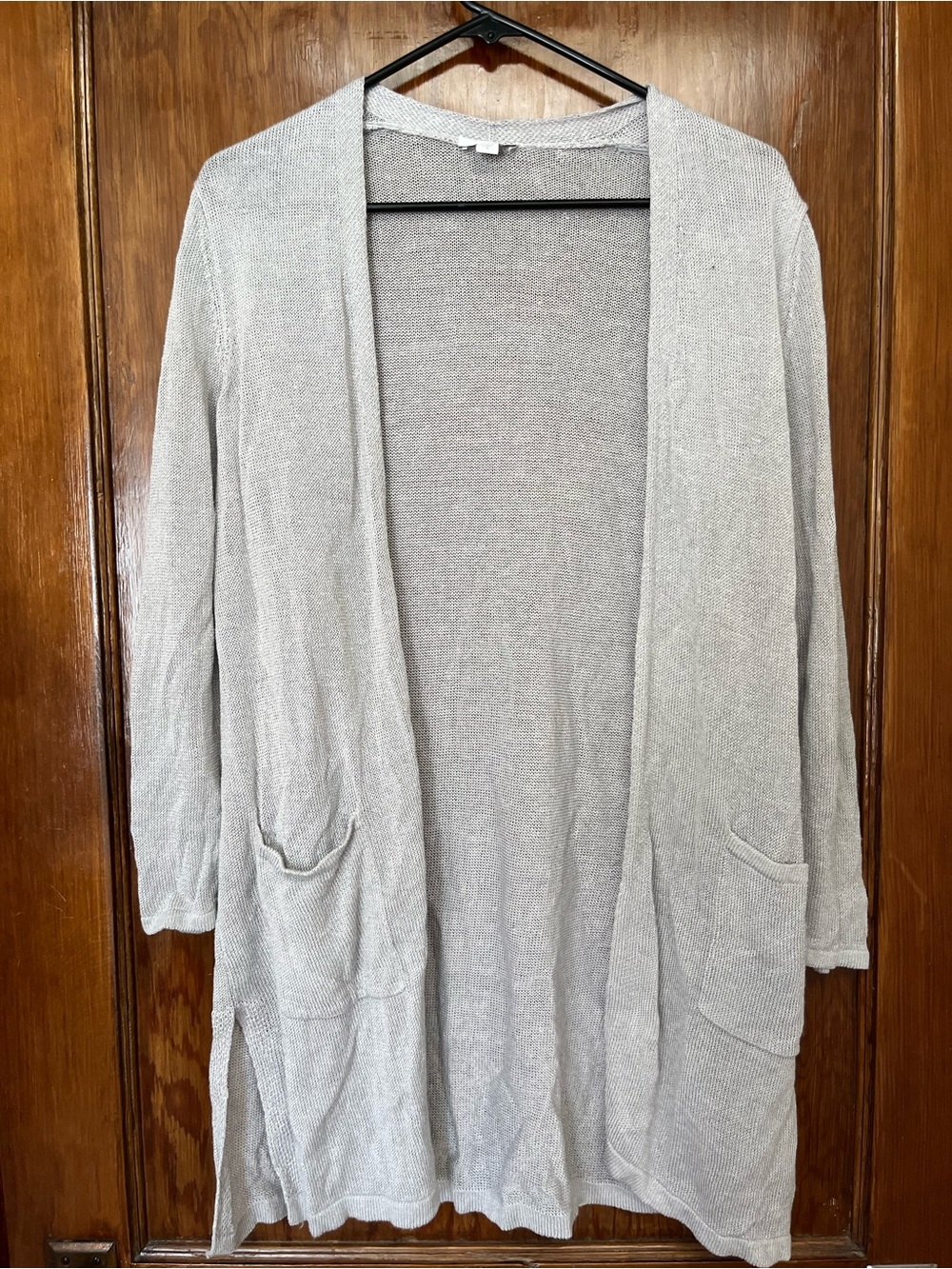 J. Jill Lightweight Cardigan Sweater - Light Gray